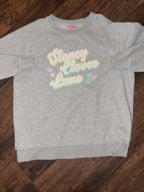Stoney Clover Lane Gray Sweatshirt with Pastel Logo